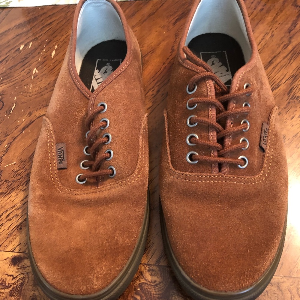 Vans brown suede shoes